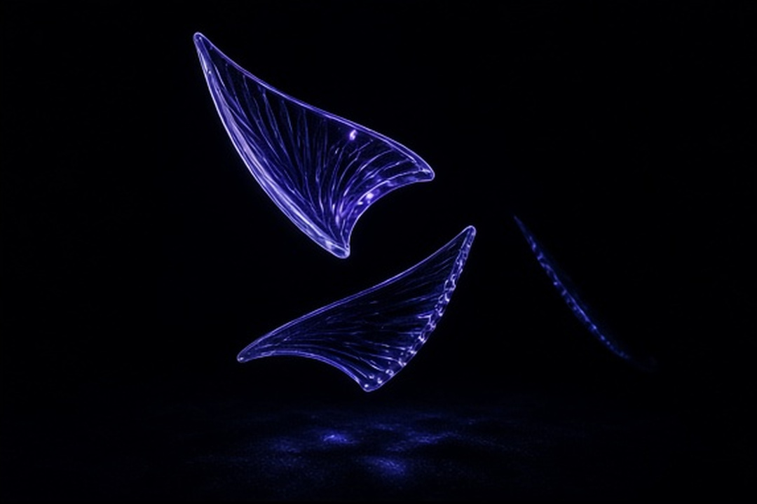 An amber-lit threshold made from optical glass