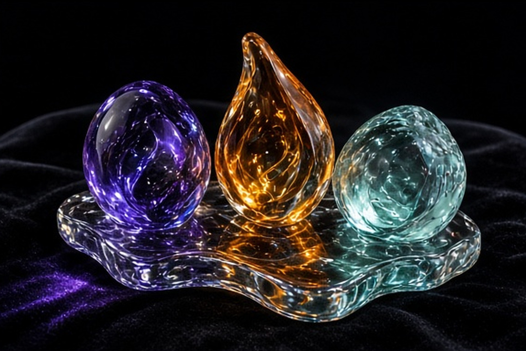 Nested glass forms suggesting use on a shared device