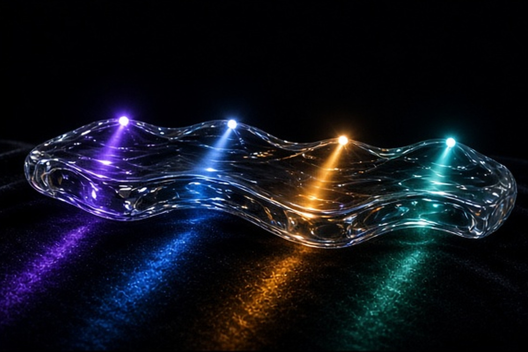 Four precise points of light representing structured choices